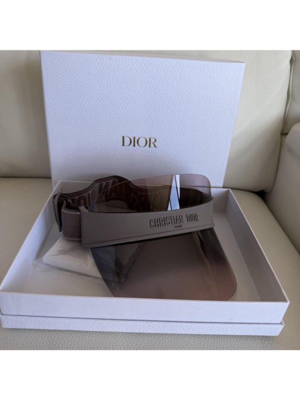 NEW DIOR Visor Sunglasses Grey DiorClub V1U 100% Auth Gradient Sunshield - Picture 9 of 12